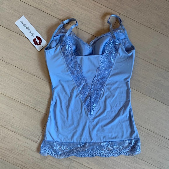 Rhonda Shear Camisole Lace Shaper Lingerie in Blue - Woman's Large NWT - Picture 6 of 14